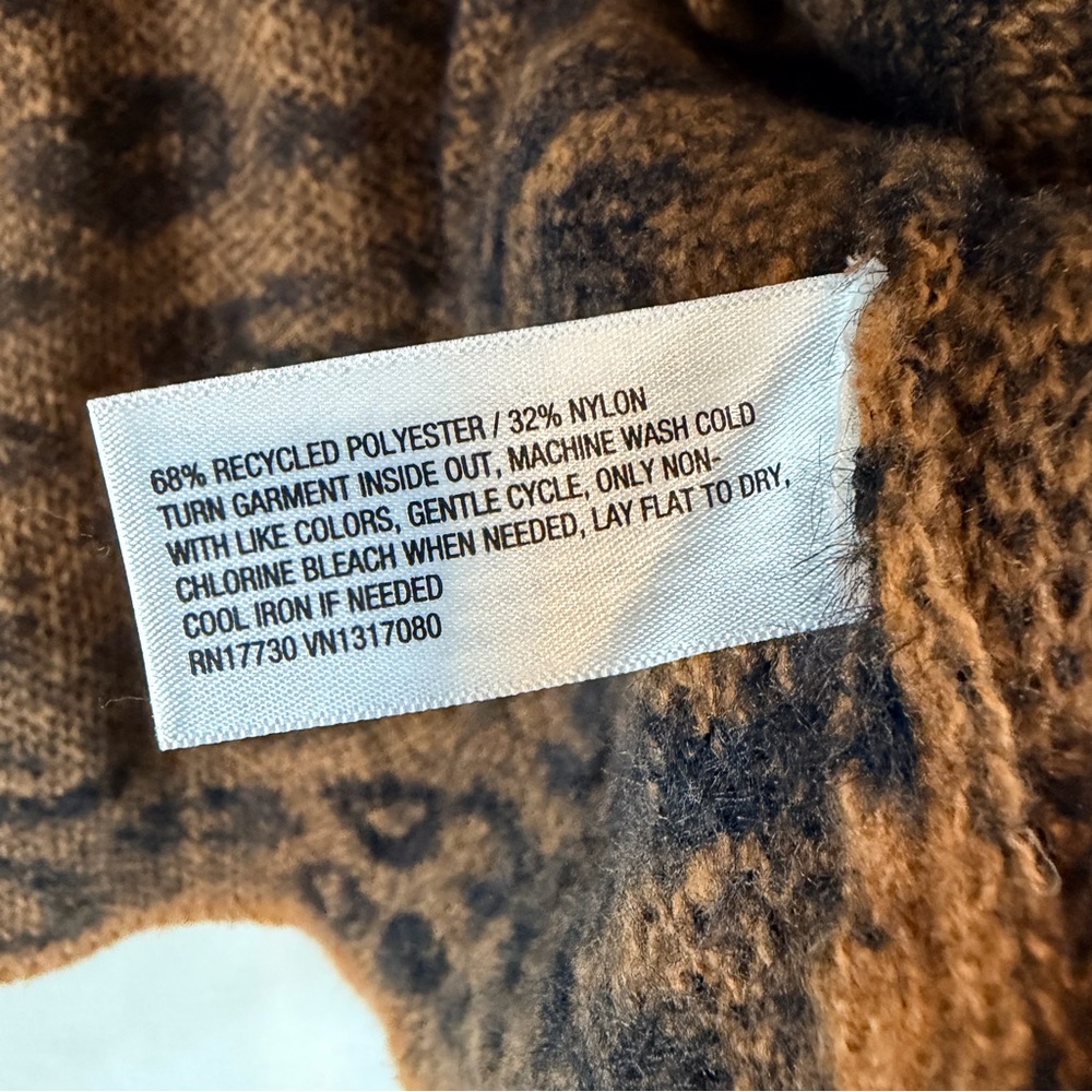 KNOX ROSE Women’s Size M Sweater Cardigan NWT Leopard Longline Open Front SOFT - Picture 9 of 14